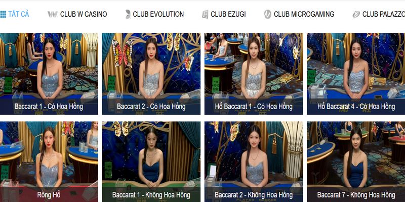 Sảnh đánh bạc Evolution chuyên nghiệp